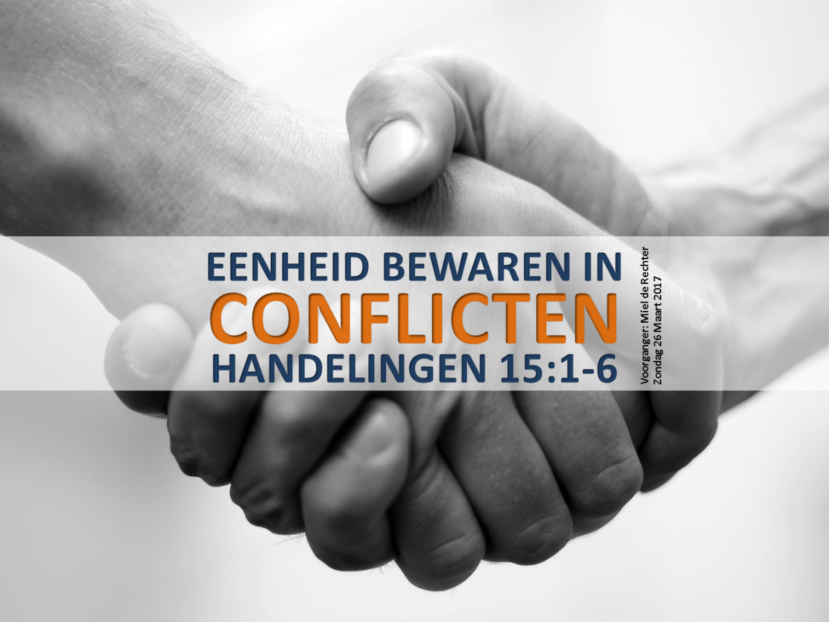 Eenheid bewaren in conflicten